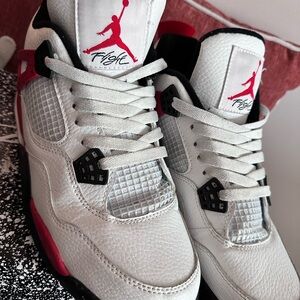 🔥 ✔️ AIR Jordan Men's Sneakers Shoes White Black and Red 🏀
